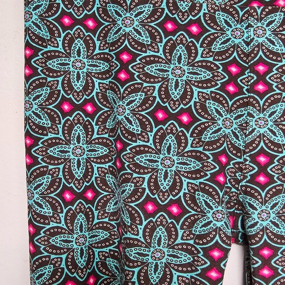 LuLaRoe One Size Multi Color Design women Leggings 142161 Floral Medallion - Picture 2 of 7